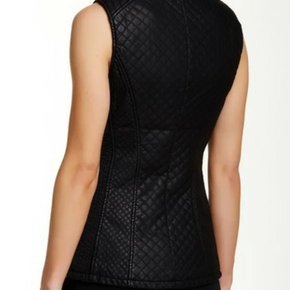 Love Token Quilted Faux Leather Vest Sz Med 8-10 - Picture 6 of 8